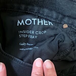 MOTHER Black Insider Crop Jeans